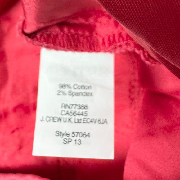 J. Crew Cafe Capri Ankle Pants Lobster/ Nantucket Red Size 10 - Picture 5 of 6